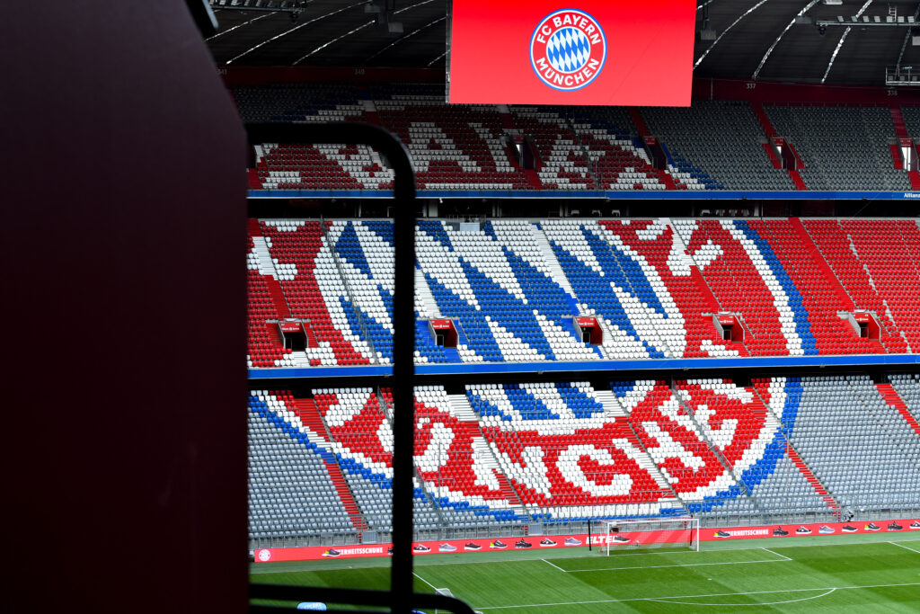 MUNICH, GERMANY - AUGUST 28: Inside view of the new designed Allianz Arena of FC Bayern Muenchen at Allianz Arena on August 28, 2018 in Munich, Germany. Copyright Carsten Harz - www.carstenharz.com
